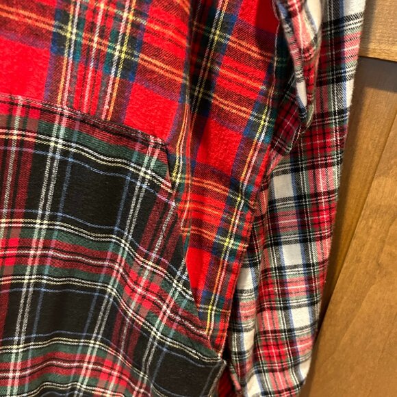 Plaid Patchwork Flannel Pullover Jacket (NEW) - Picture 6 of 14